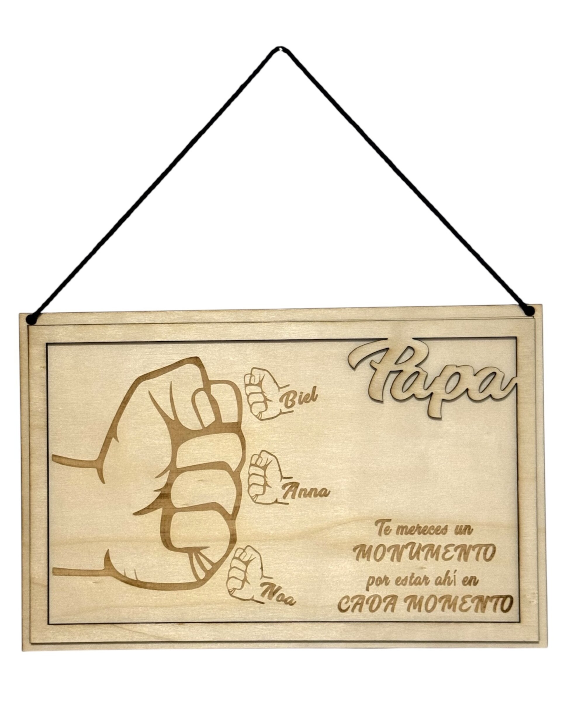 Cuadro de madera, “Unión con Papa” - 1