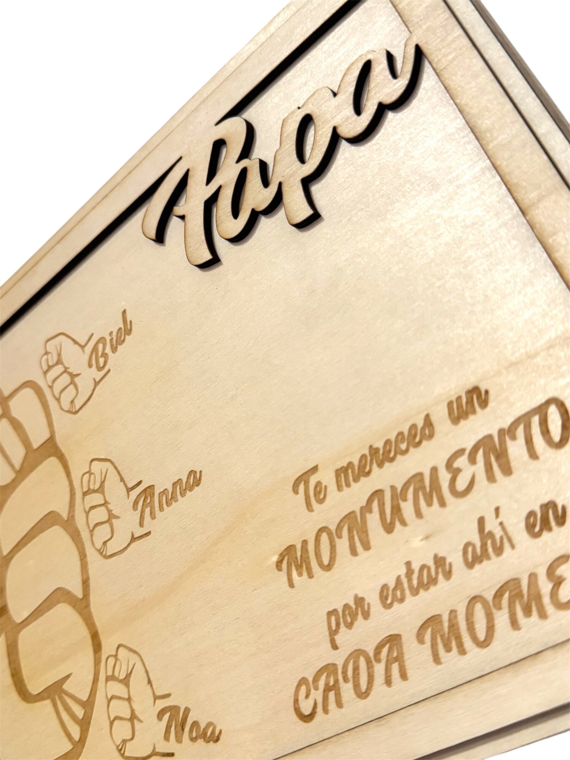 Cuadro de madera, “Unión con Papa” - 2