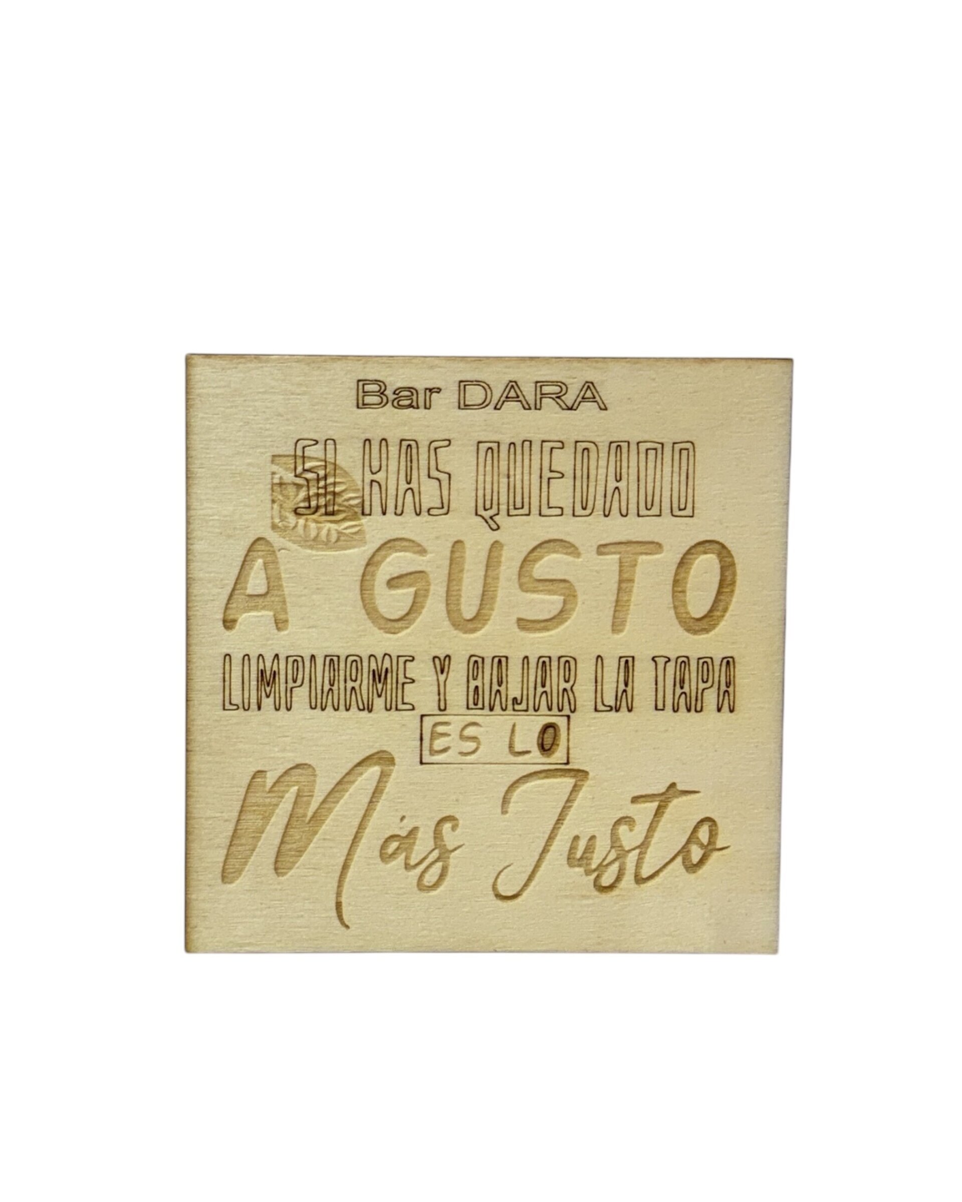 Cartel de madera divertido para baño - 1