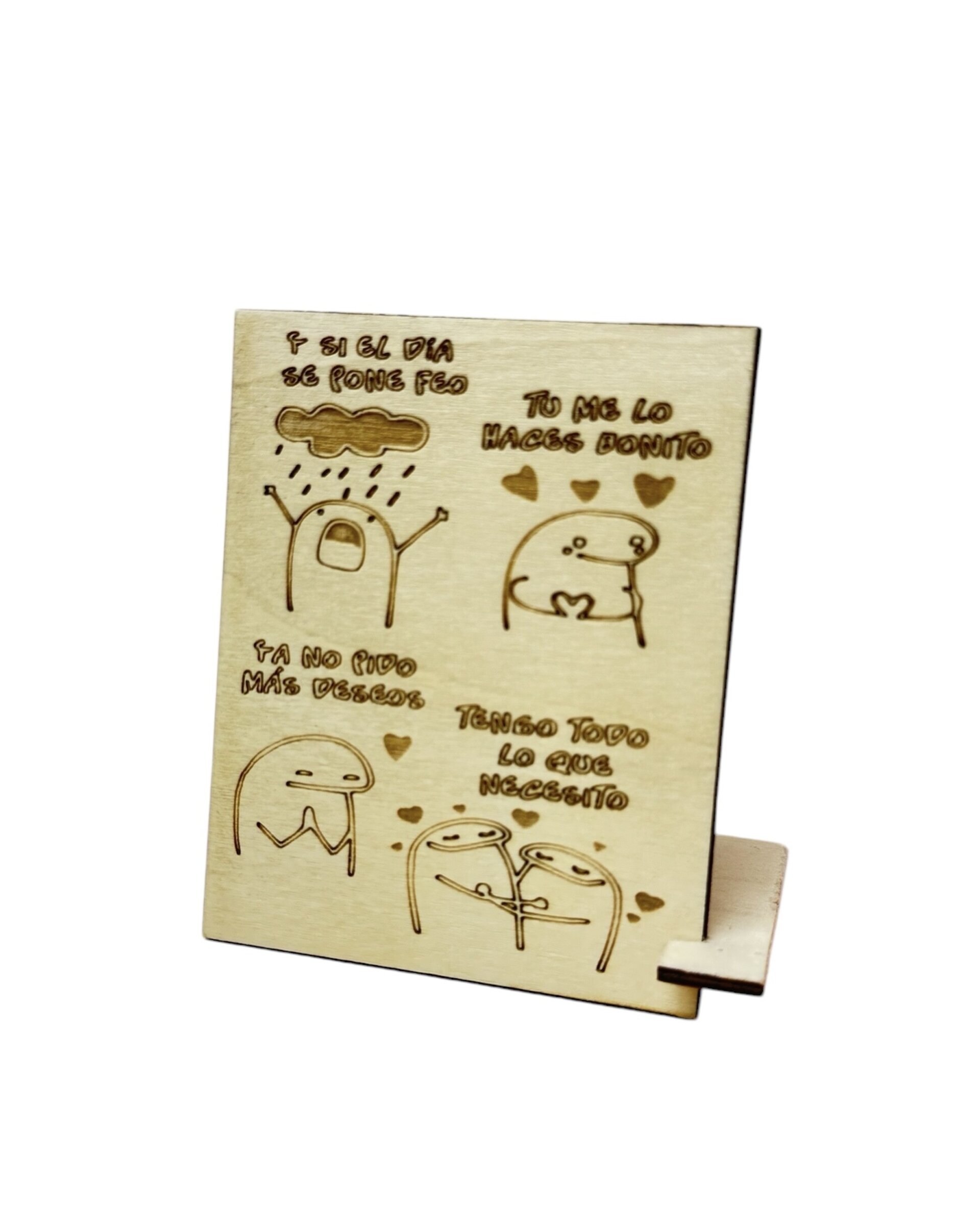 Placa de madera con mensaje de amor - 2